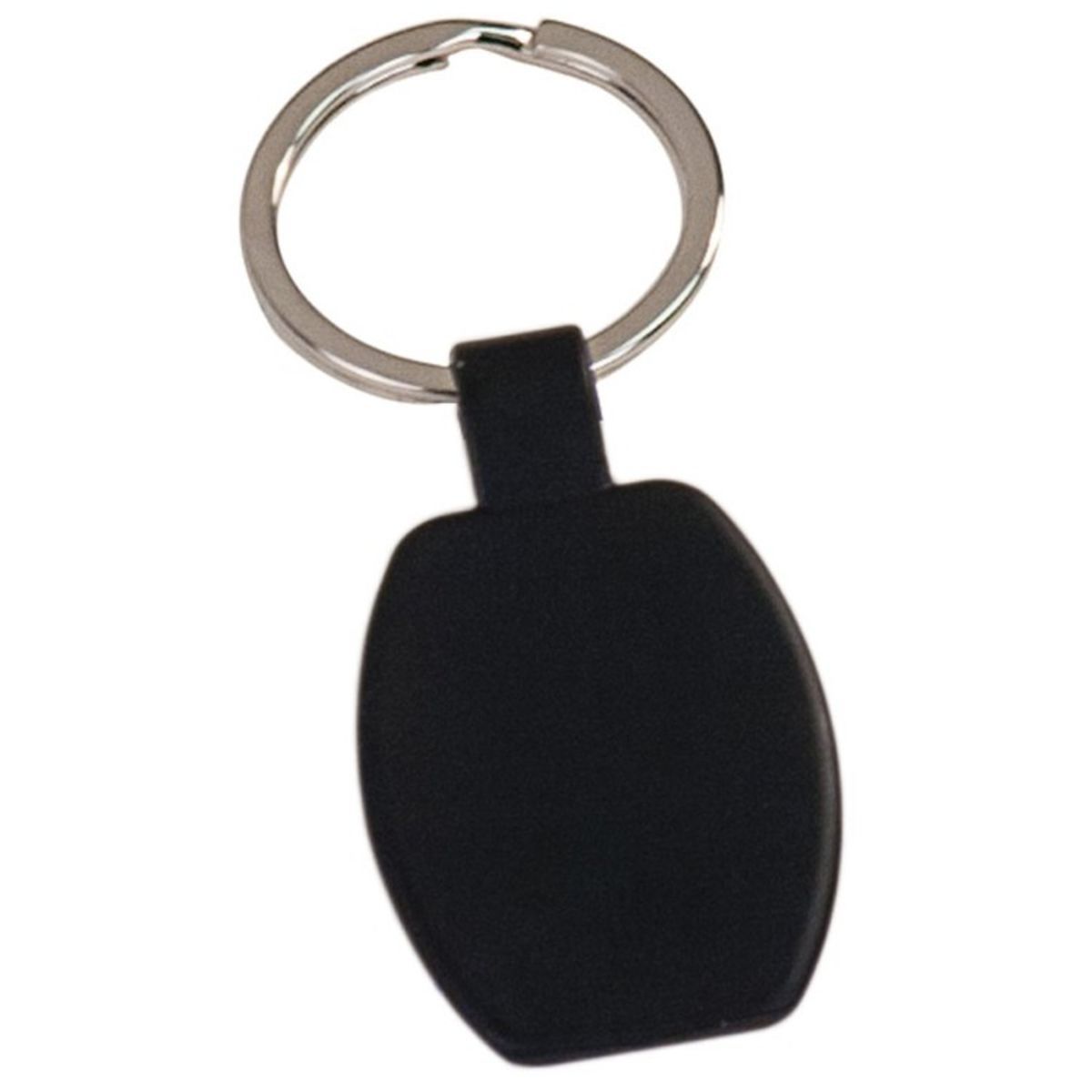 Black Laser Engraved Metal Key Tag