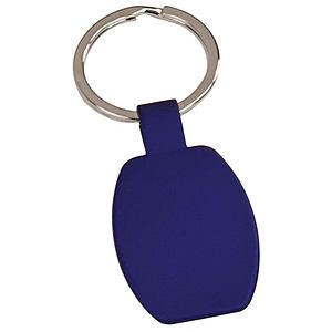 Blue Laser Engraved Metal Key Tag