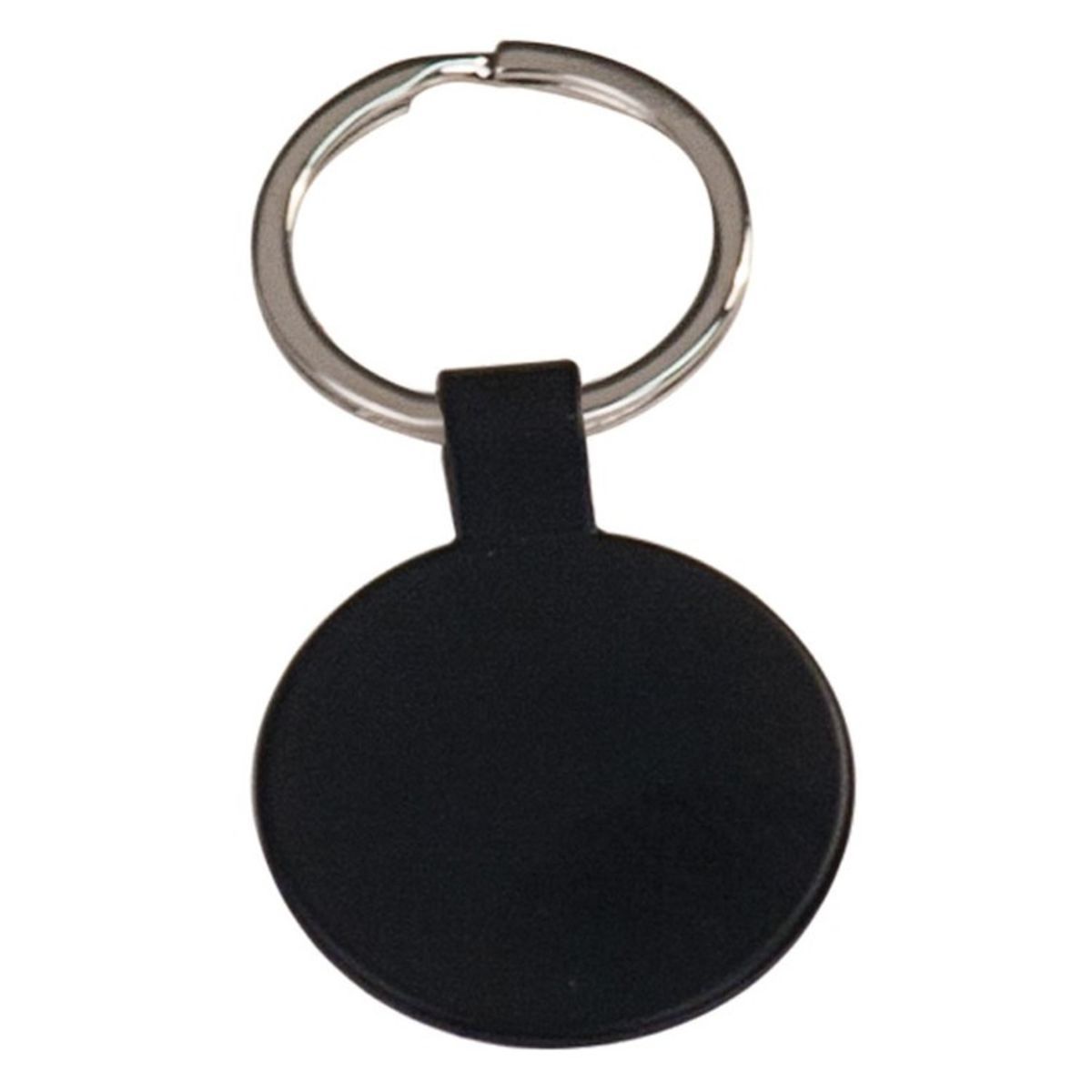 Black Laser Engraved Metal Key Tag