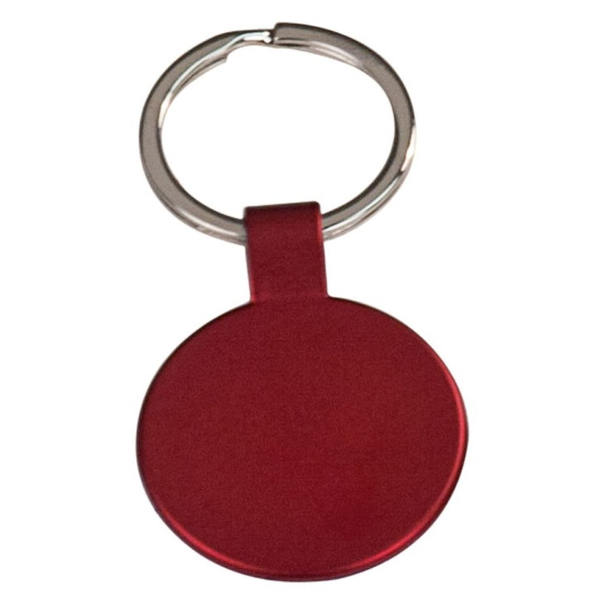 Red Laser Engraved Metal Key Tag