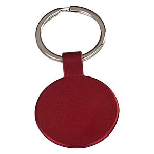 Red Laser Engraved Metal Key Tag