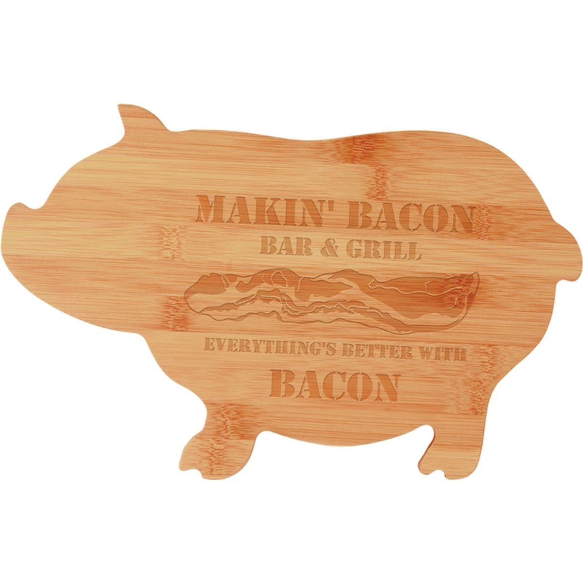 Bamboo Cutting Board - Pig Shaped