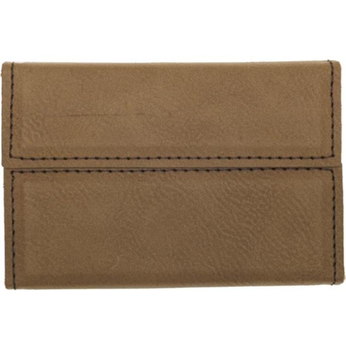 Dark Brown Hard Leatherette Business Card Holder