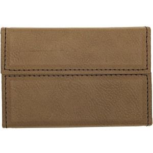 Dark Brown Hard Leatherette Business Card Holder