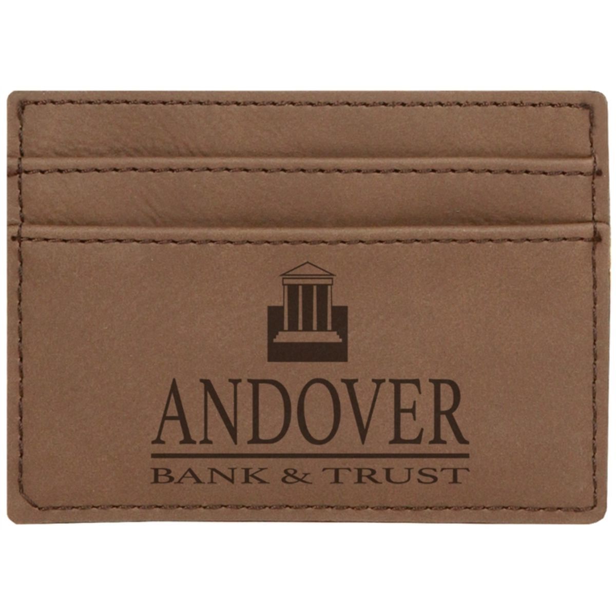 Dark Brown Leatherette Money Clip