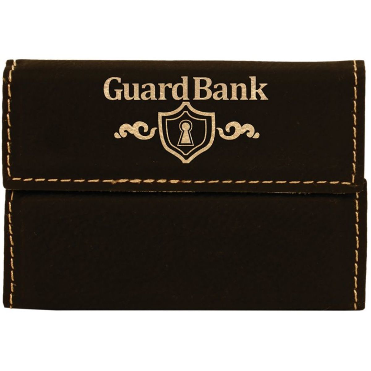 Black Hard Leatherette Business Card Holder