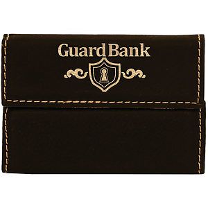 Black Hard Leatherette Business Card Holder
