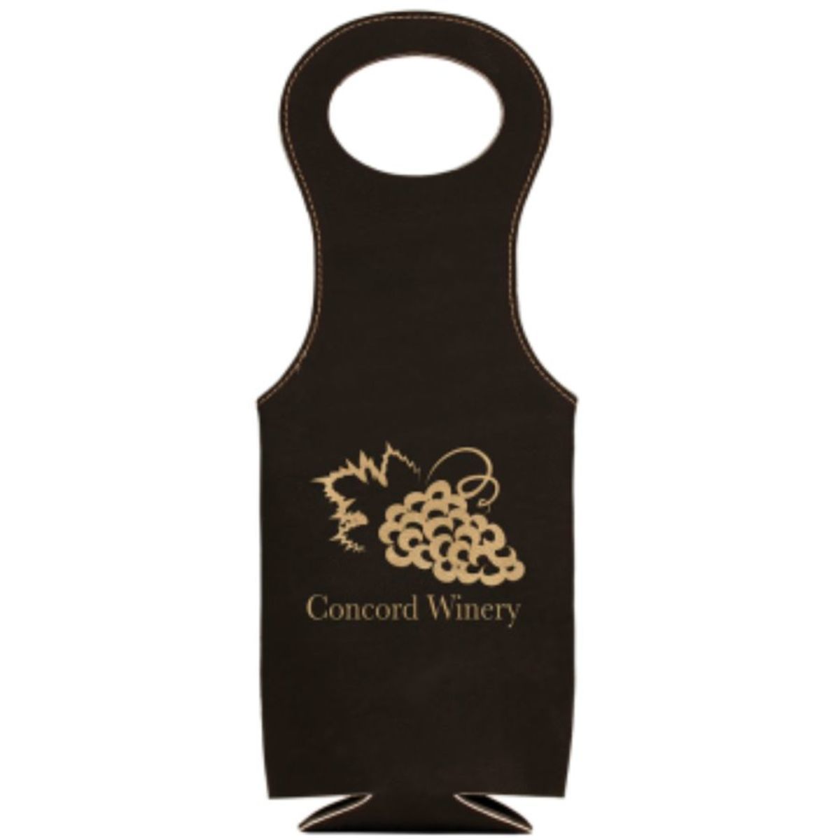 Black Leatherette Wine Bag