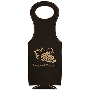 Black Leatherette Wine Bag