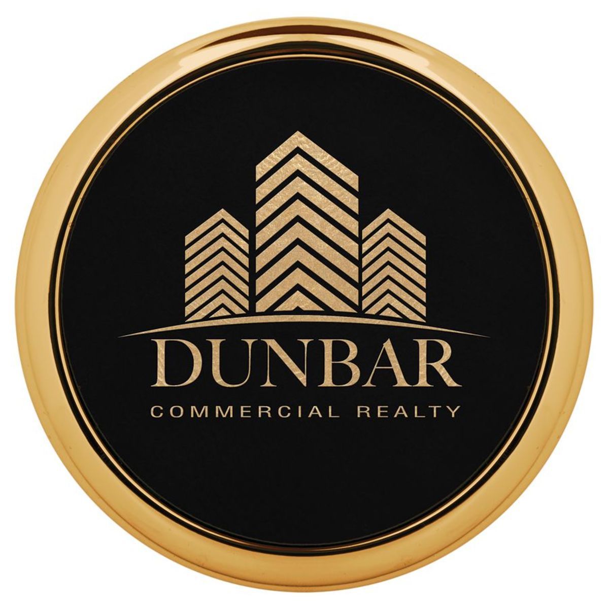 Black Leatherette Individual Round Coaster