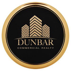 Black Leatherette Individual Round Coaster