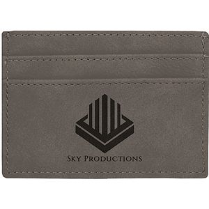 Gray Leatherette Money Clip