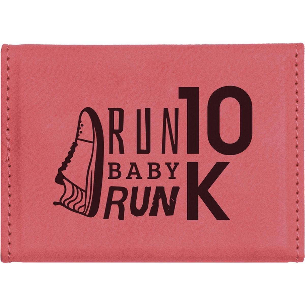 Pink Hard Leatherette Business Card Holder