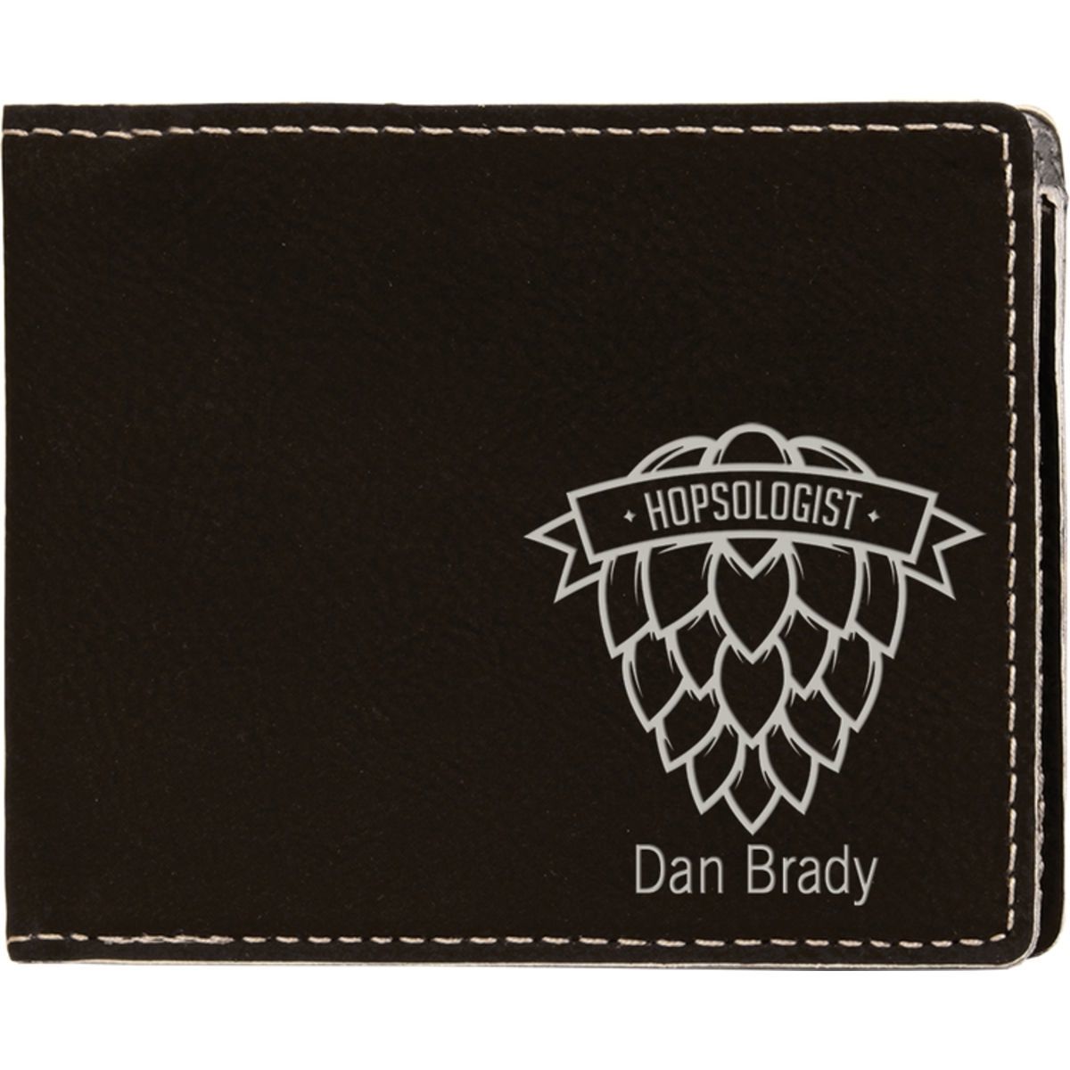 Black Leatherette Bi-Fold Wallet