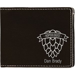 Black Leatherette Bi-Fold Wallet