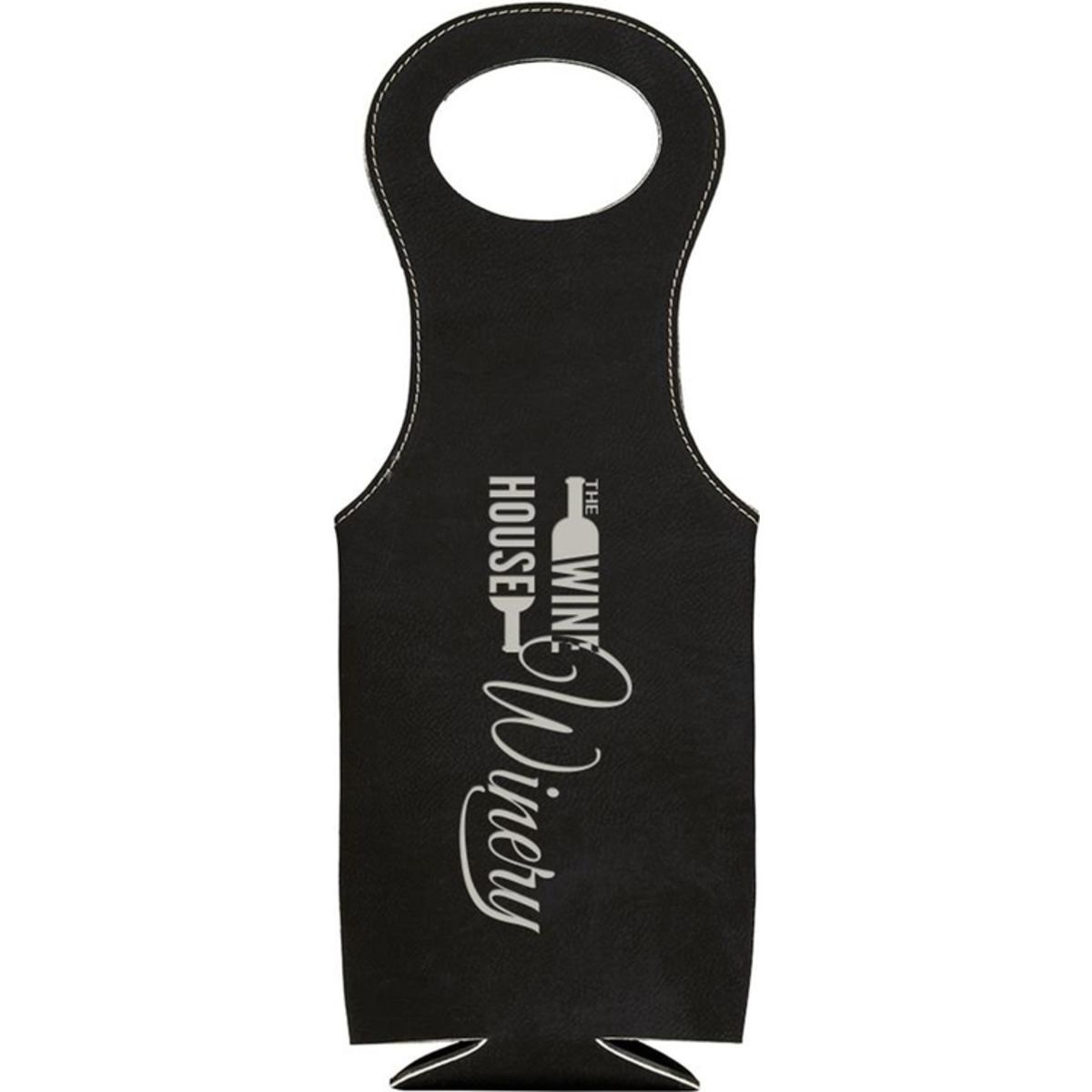 Black Leatherette Wine Bag