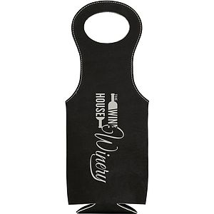 Black Leatherette Wine Bag
