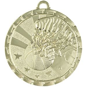 Basketball Bright Medal, 2"