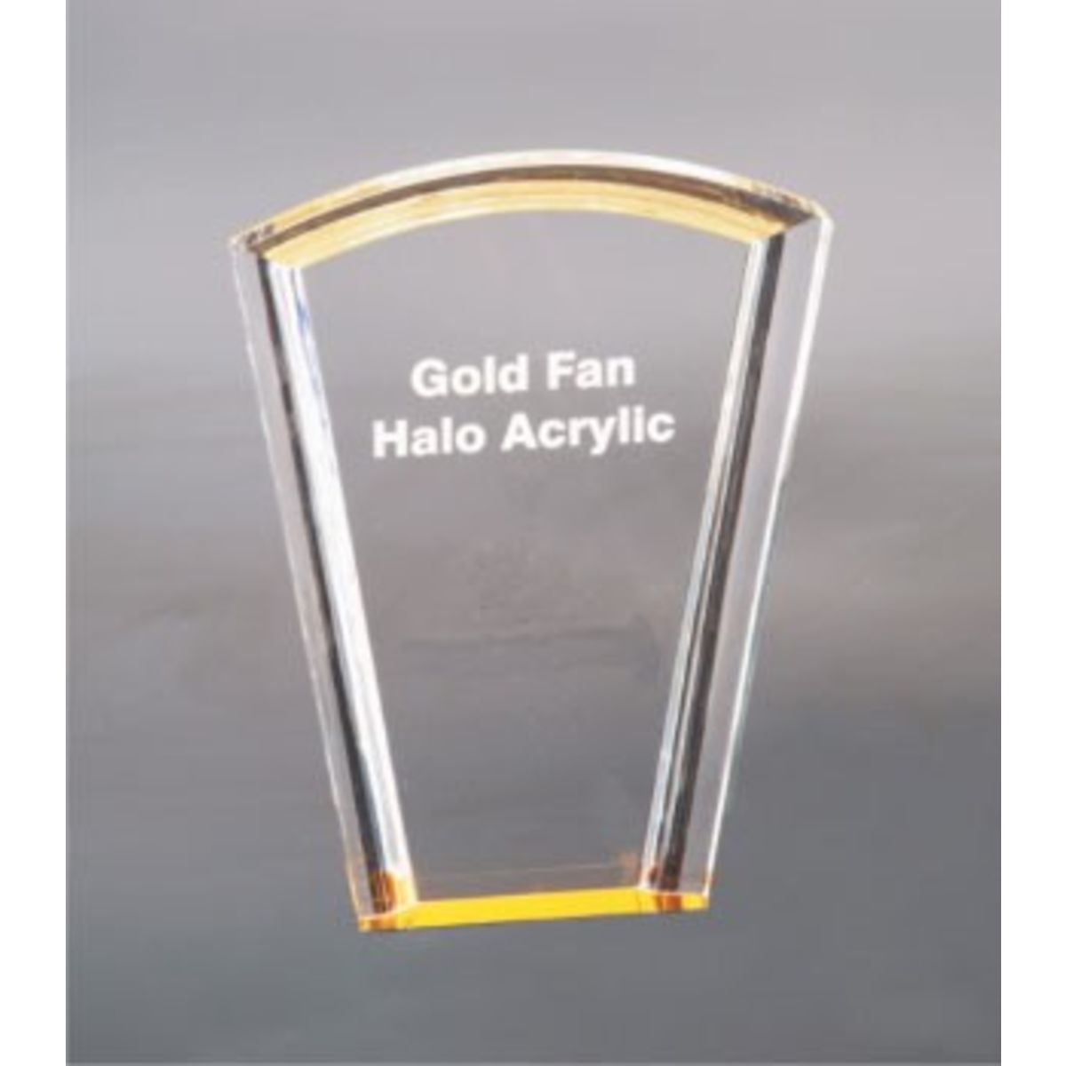 8" Gold Fan Halo Acrylic Award
