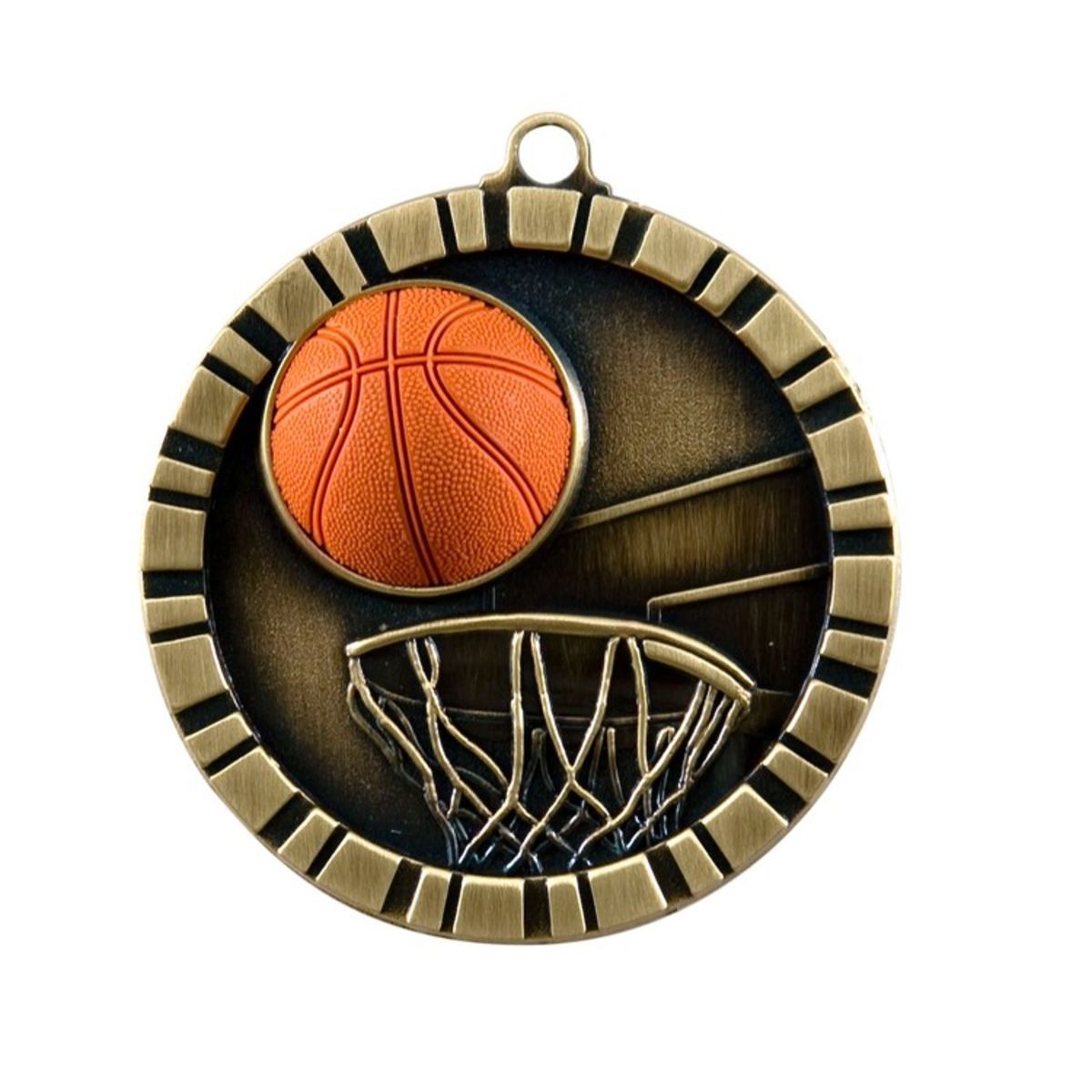 Basketball 3-D Medal, 2"