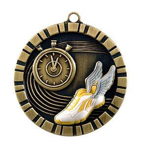 Track 3-D Medal, 2"