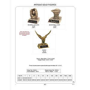 Eagle Antique Gold Resin Award