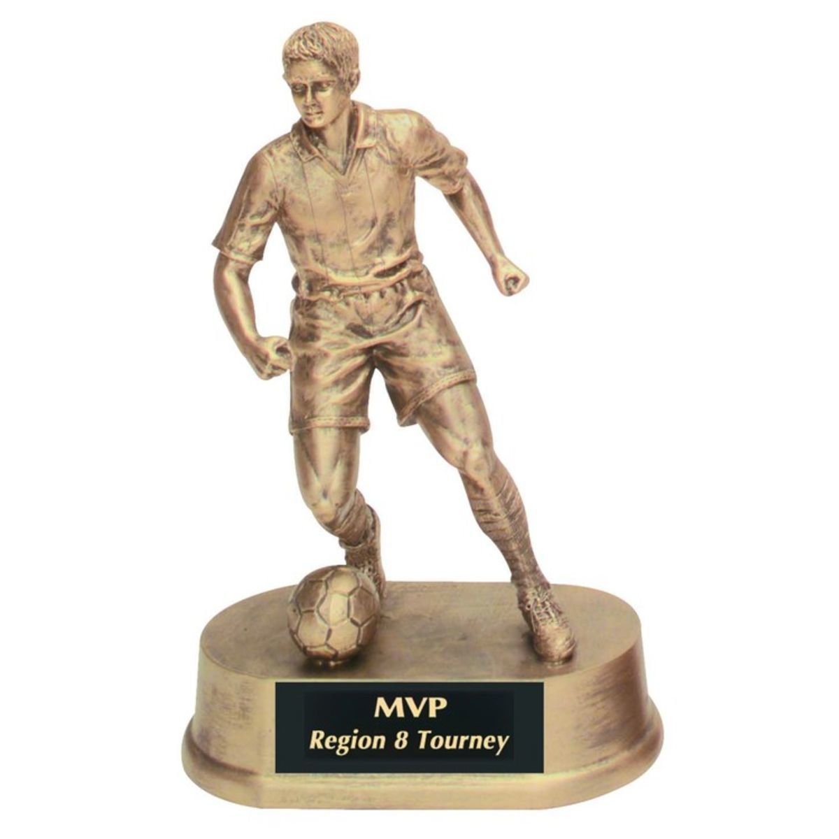 Soccer Male Antique Gold Figure Award