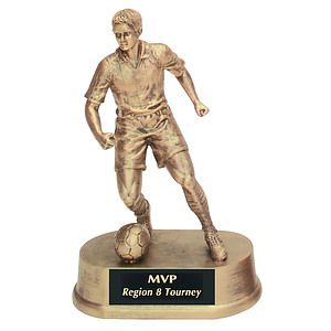 Soccer Male Antique Gold Figure Award