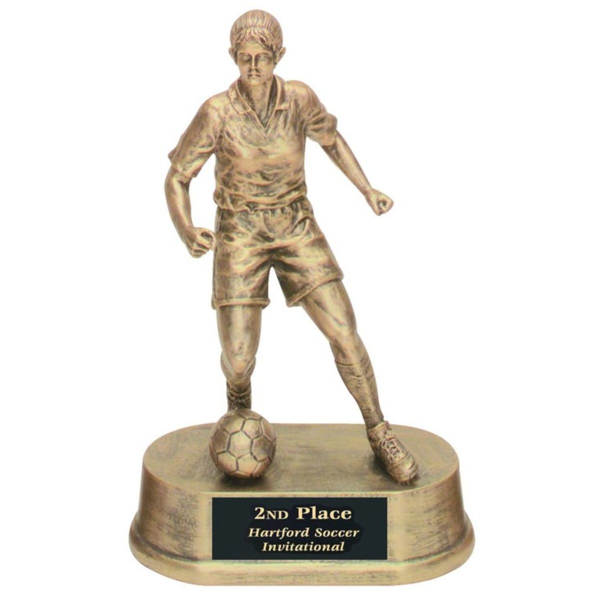 Soccer Female Antique Gold Figure Award