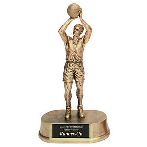 Basketball Male Antique Gold Figure Award