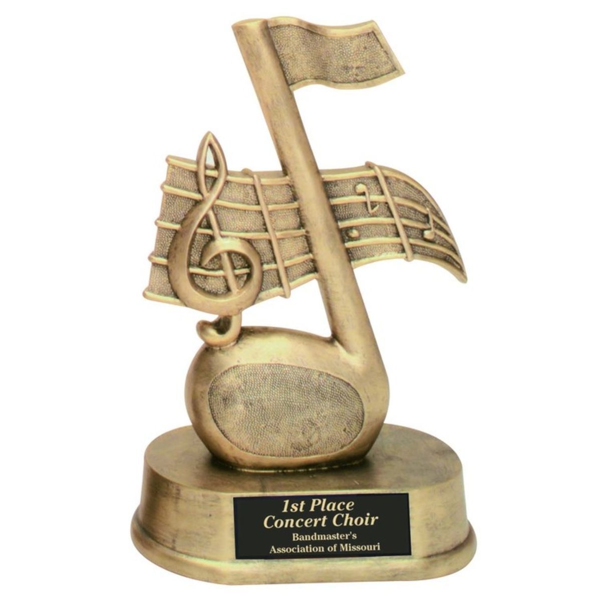 Music Note Antique Gold Figure Award