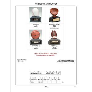 Baseball Glove Color Resin Award