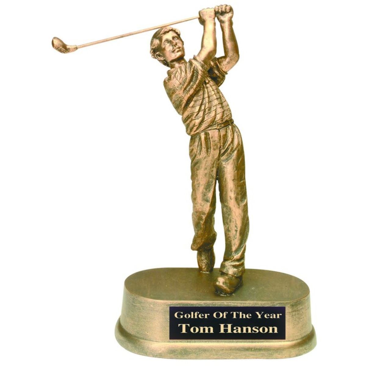 Golf Male Antique Gold Figure Award