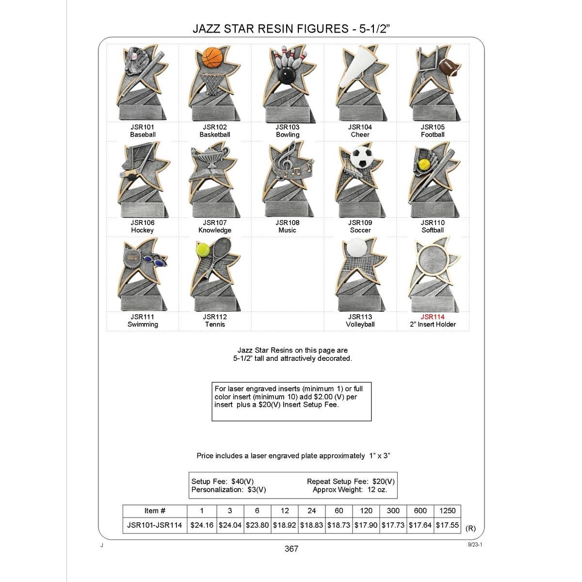 Jazz Star Insert Holder Award