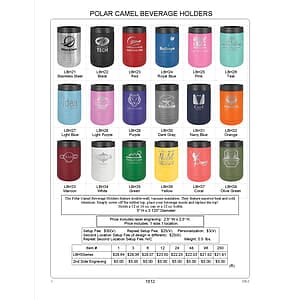 Black Laser Engraved Polar Camel Beverage Holder