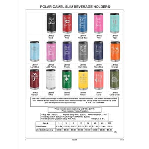 Olive Green Laser Engraved Polar Camel Slim Beverage Holder