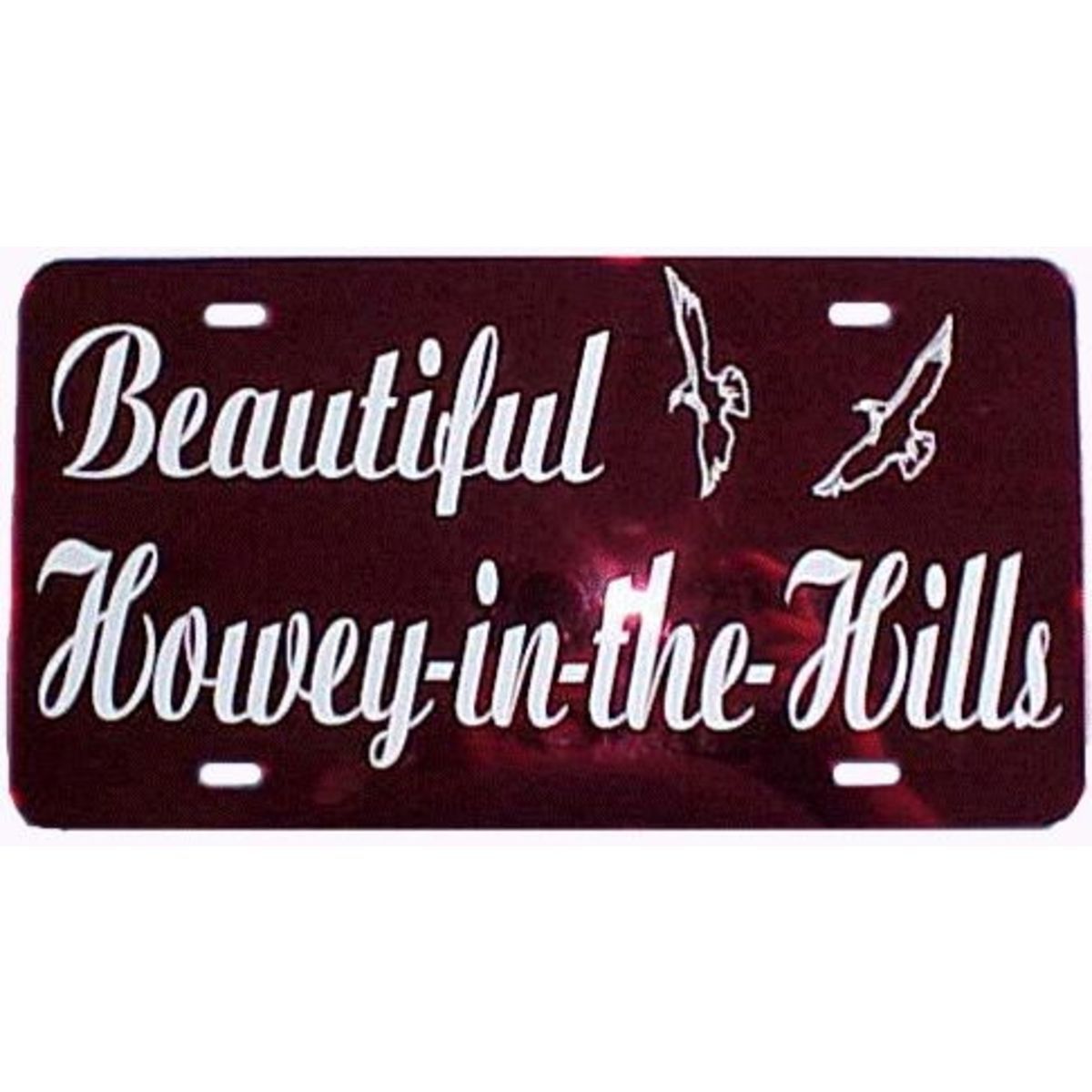 Custom Cut Vinyl Mirror License Plate