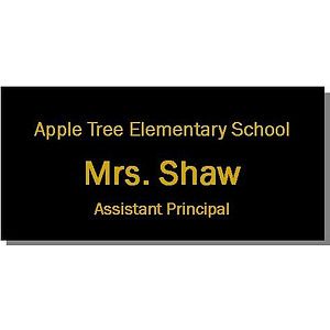 3-1/2" x 2-1/4 " Rectangular Engraved Name Badge