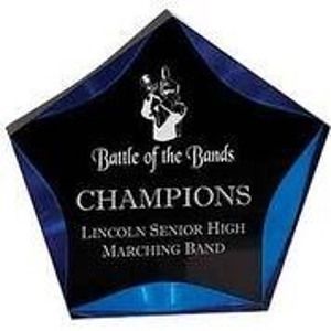 Black/Blue Luminary Star Acrylic Award