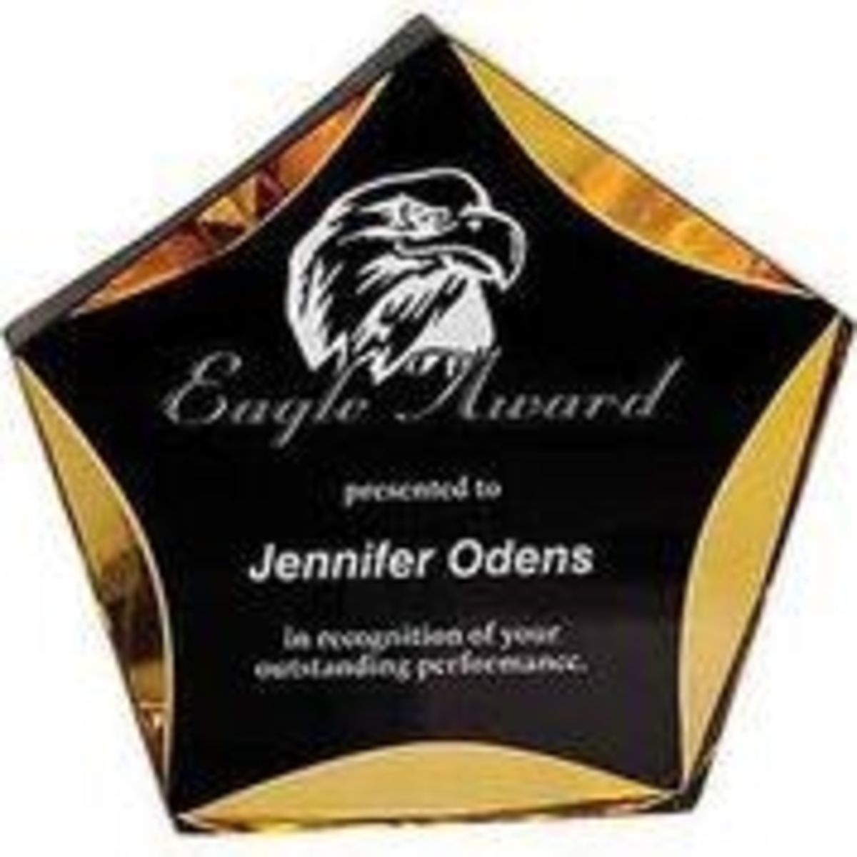 Black/Gold Luminary Star Acrylic Award