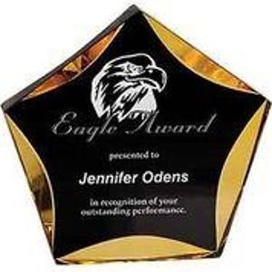 Black/Gold Luminary Star Acrylic Award