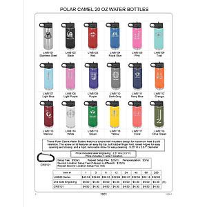 20 oz. Olive Green Laser Engraved Polar Camel Water Bottles