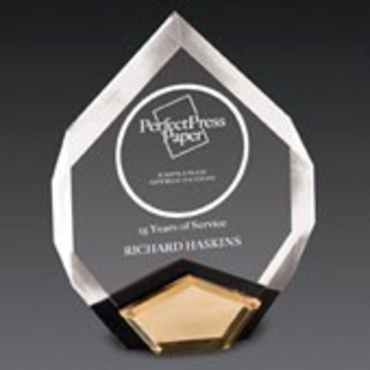 7" x 9" Gold Marquis Acrylic Award