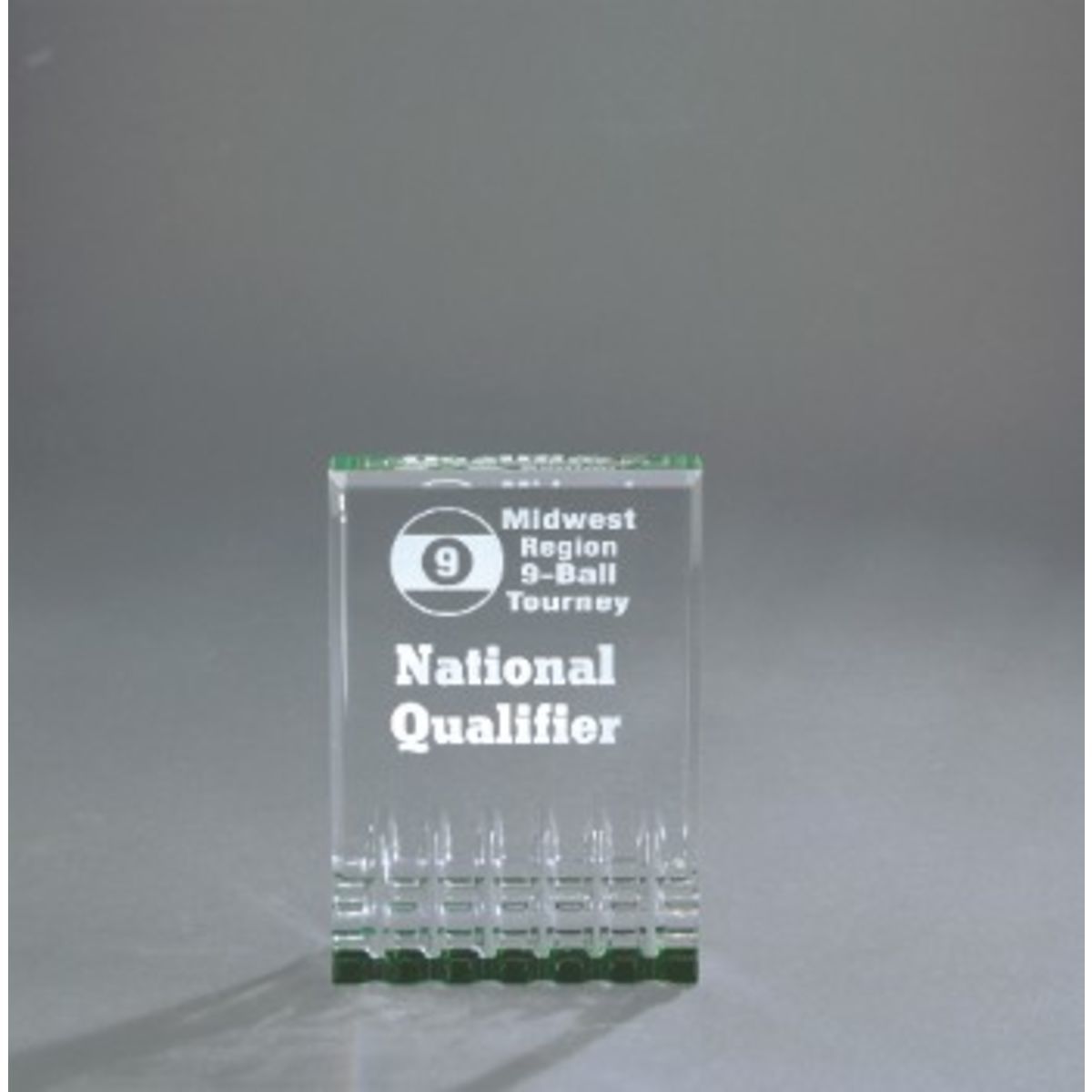 5" Green Mirage with Fence Acrylic Award