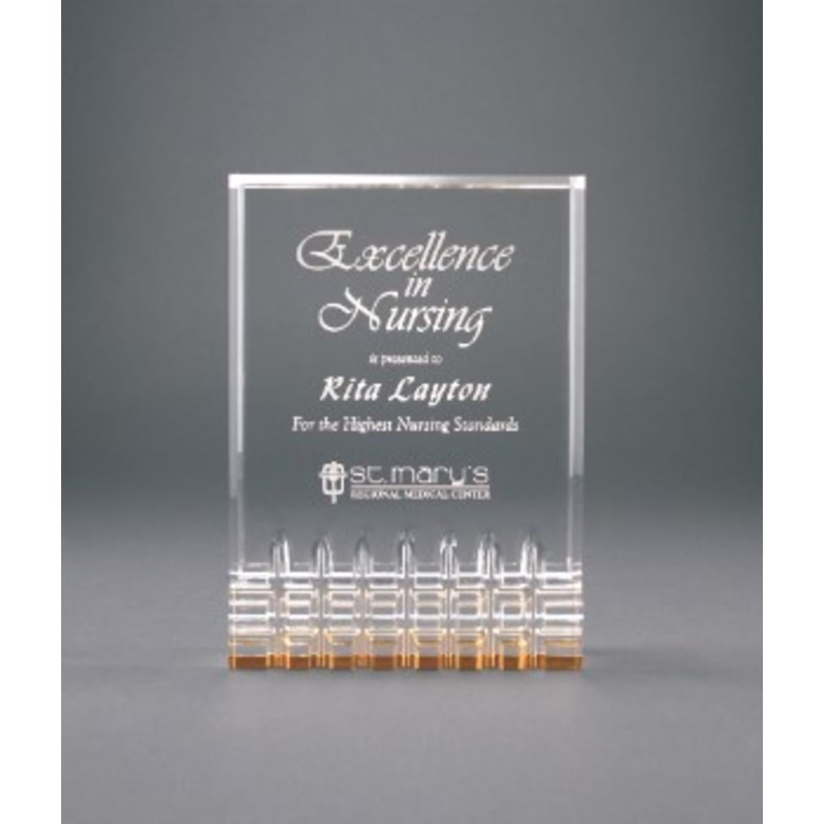 7" Gold Mirage with Fence Acrylic Award