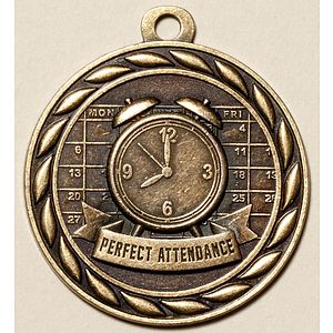 Perfect Attendance Medal, 2"