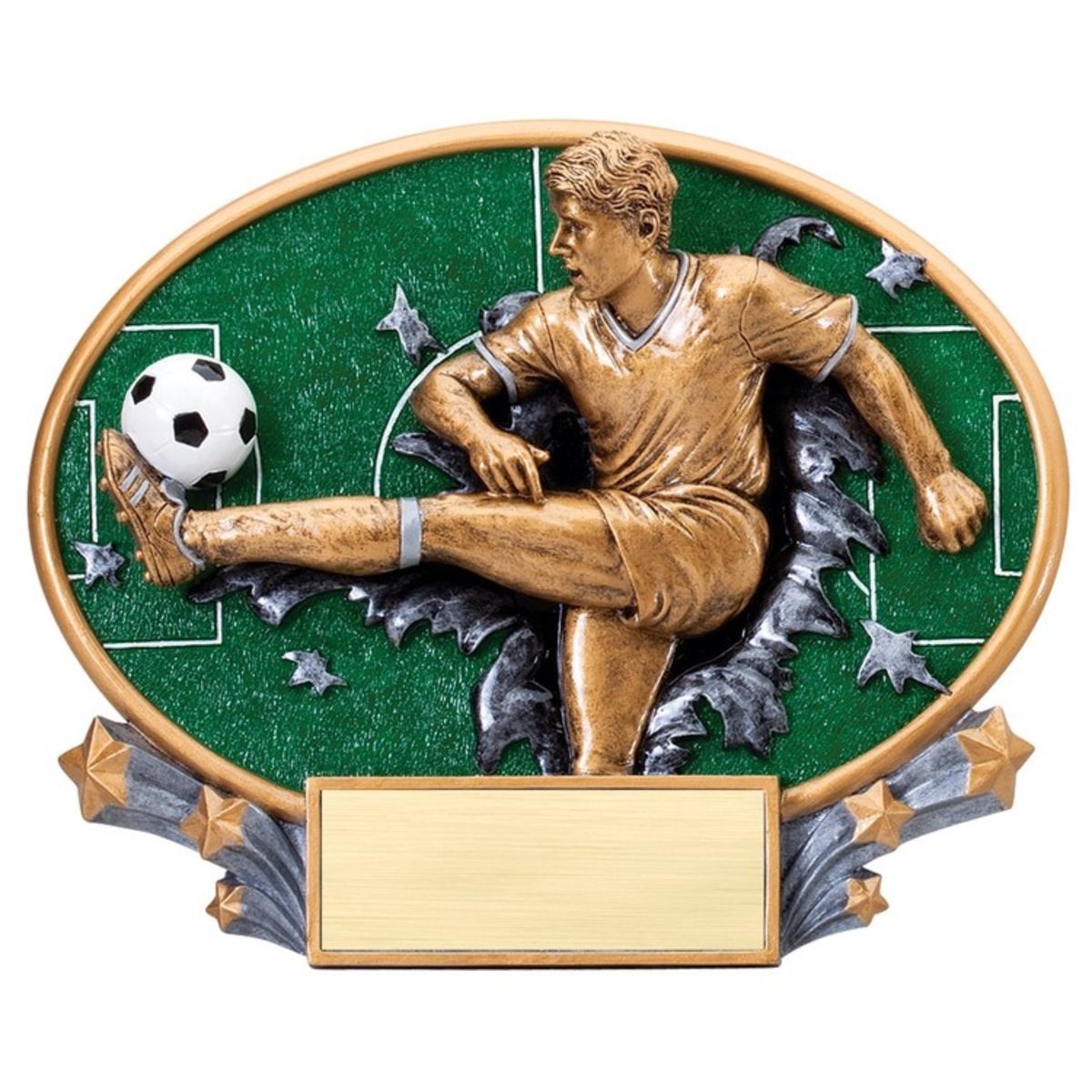Soccer Male Xplosion Oval Resin Award