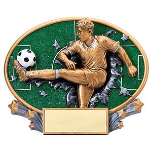 Soccer Male Xplosion Oval Resin Award