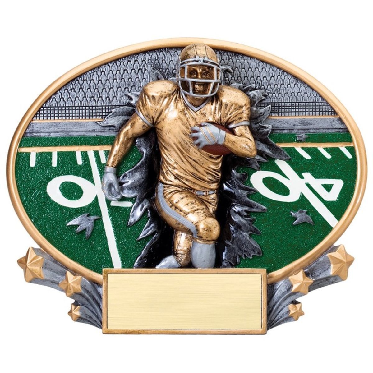 Football Xplosion Oval Resin Award