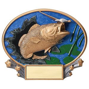 Bass Xplosion Oval Resin Award